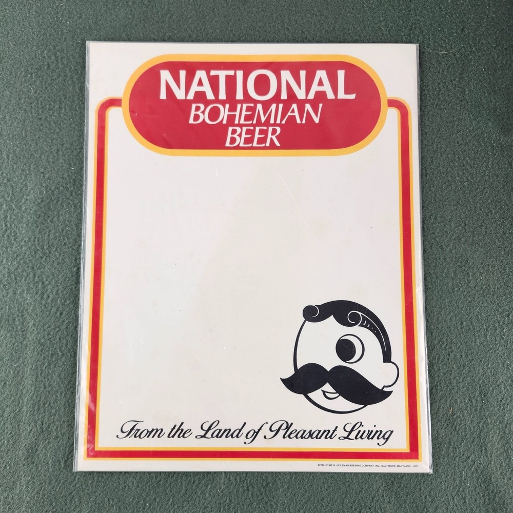 VTG National Bohemian Beer Stand Up Bar Top Sign Heileman Brewing
